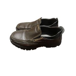 VKGA Surgelo Ylieocsna Mens Brown Leather Slip-On Loafers Size 43
